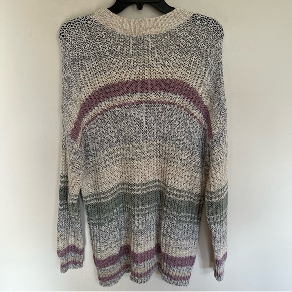 American Eagle Sweater Women’s Size Small Colorful Striped Long Sleeve Oversized - Picture 9 of 10